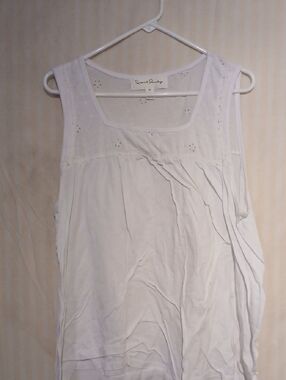 French Laundry White Eyelet Cotton Camisole